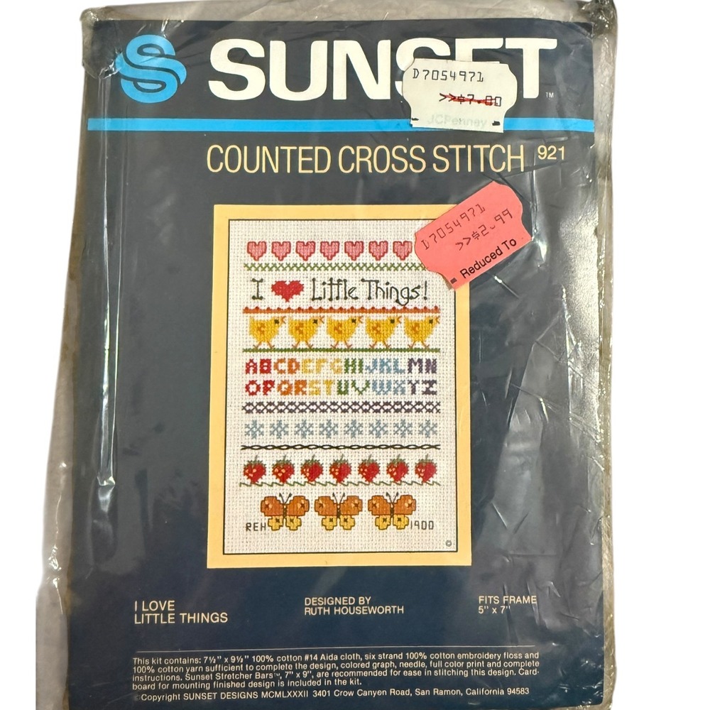 Vintage Sunset Counted Cross Stitch Kit 921 I Love Little Things Ruth Houseworth